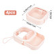 GORGECRAFT 4Pcs Hair Tie Organizer Boxes Mini Portable Travel Qtip Holder Hair Accessory Box Can Be Stackable/Hung with Hanging Rope for Small Items Organizer on Desktop CON-GF0001-11-2