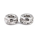 Brass Micro Pave Clear Cubic Zirconia Beads ZIRC-P091-02B-RS-2