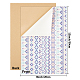 Fingerinspire 10pcs patrón de geometría impresa hoja de cuero sintético estilo bohemio cuero sintético (8