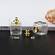 Pendentifs de bouteille de parfum ouvrable en verre transparent BOTT-PW0001-135-1