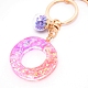 Resin Keychains KEYC-WH0020-12O-3