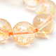 Brins ronds de perles citrine naturelle G-R345-6mm-21-4