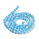 Brins de perles de verre galvanisées de couleur unie opaque GLAA-F029-P4mm-A12-2