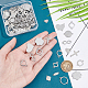 PandaHall 112pcs Stainless Steel Link Connector 14 Styles Jewellery Connectors Heart Round Flower Link Charms Pendant Open Back Bezel Link for DIY Bracelet Necklace Jewellery DIY Crafts Making STAS-PH0004-31-3