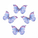 ポリエステル生地の翼の工芸品の装飾  DIYのジュエリー工芸品イヤリングネックレスヘアクリップ装飾  蝶の羽  コーンフラワーブルー  12x17mm X-FIND-S322-010A-04-1
