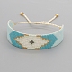 Braccialetti di perline con motivo a telaio a rombo dell'amicizia per le donne BJEW-A121-48A-2