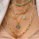Fashewelry 24pcs 12 pendentifs en alliage de couleur arc-en-ciel plaqués de style FIND-FW0001-20-RS-6