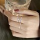 Женское кольцо на палец в стиле минимализма с волнистым покрытием из серебра 925 пробы с родиевым покрытием 7 пробы JR873A-7