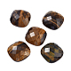 天然石タイガーアイカボション  多面カット  正方形  15.5x15.5x5.5mm G-G835-B01-04-1