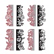 Globleland 4pcs Vintage elegante Blumenmuster Kohlenstoffstahl Stanzformen Spitze Schablonen Prägeschablonen Vorlage Form für Scrapbooking DIY Fotoalbum DIY-DM0001-54-1