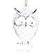 Antique Silver Plated Alloy Rhinestone Owl Big Pendants PALLOY-N0071-01-2