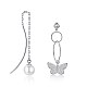 925 orecchini pendenti e orecchini a bottone in argento sterling EJEW-BB30466-8