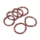 Bracelets extensibles en perles de jaspe rouge naturel BJEW-K212-A-012-2