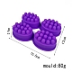 Diy 石鹸金型  シリコーン鋳造金型  オーバル  青紫色  165x120x39mm SOAP-PW0001-014C-1