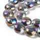 Brins de perles de verre de galvanoplastie transparentes EGLA-P049-01A-FR03-3