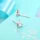 Exquisite 925 Sterling Silver Cubic Zirconia Stud Earrings EJEW-BB20086-4