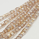 Chapelets de perles en verre électroplaqué EGLA-D018-4x4mm-75-1