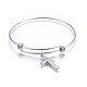 304 Stainless Steel Charm Bangles BJEW-H581-01P-1