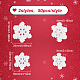 OLYCRAFT 100Pcs 2 Size Snowflake Resin Cabochons White Snowflake with Glitter Resin Small Snowflake Ornaments Snow Shaped Craft Decoration for Scrapbooking Winter Party DIY Crafts Christmas CRES-OC0001-12-2