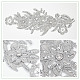 GORGECRAFT Embroidered Car Bone Lace Paste Flower Applique Patches Iron on Garment Accessories Bias Tape Maker Tool Set Kit for Evening Dress Headdress Cuffs AJEW-WH0304-64-3