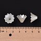 Tapas de cuentas de perlas de imitación de plástico abs de flor de múltiples pétalos X-OACR-R016-25-4