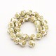 Handmade Gold Sand Lampwork Round Beads Strands FOIL-M006-M-3