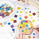 Ahadermaker 190pcs 3 Stile Mosaikfliesen Glascabochons DIY-GA0003-69-3