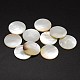 Cabochons redondas de concha de perla X-BSHE-M021-23-1