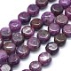 Fili di perle di pietra mica naturale di lepidolite / viola G-F626-03-1