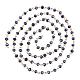 Catene di perle in vetro rondelle fatte a mano per creazione di bracciali collane AJEW-JB00037-03-3
