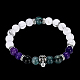 Natural Agate and Howlite Stretch Bracelets BJEW-BB31247-2