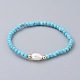 Perles synthétiques turquoise étirer bracelets X-BJEW-JB04676-04-1