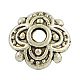 4 -petal tibetischen Stil Legierung Blume Perlenkappen TIBE-S222-AS-RS-1