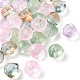 35pcs perles de verre transparentes peintes à la bombe GLAA-YW0001-72-2