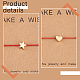 Anattasoul 10 шт. 10 стиля сердце и звезда латунные плетеные браслеты из бисера набор BJEW-AN0001-37-6