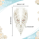Cuello de strass de encaje floral bordado de poliéster DIY-WH0304-901D-2