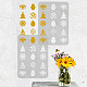 Fingerinspire buddismo buddha modello stencil 21x29.7 cm riutilizzabile pet plastica loto disegno stencil fai da te eterno nodo mano di hamsa om mandala stencil per parete mobili in legno scrapbook DIY-WH0396-0020-4