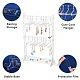 SUPERFINDINGS 1 Set Transparent Acrylic Earring Display Stand with 16pcs Coat Hangers Stud Earring Jewelry Show Holder Plastic Display Rack Stand Organizer for Jewelry Display Retail Store EDIS-FH0001-06-4