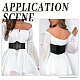 Wadorn 1pc cinture corsetto elastiche larghe in pelle pu AJEW-WR0002-01A-6