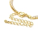 Collar de cadenas de circonita cúbica transparente para regalo de mujer y niña NJEW-A005-04G-4