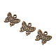 20PCS Antique Bronze Butterfly Tibetan Style Alloy Pendants X-TIBEP-A10670-AB-FF-3
