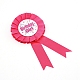 Polyester Birthday Tinplate Badge Pins AJEW-WH0162-88B-1