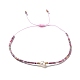 Bracelets de perles tressées en perles d'imitation de verre et graines WO2637-14-1