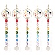 Décorations pendentif en perles de verre octogone chakra HJEW-JM00834-1
