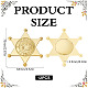 12 Stück Hexagramm-Kunststoff-Cabochons&nbsp;AJEW-MA0001-18G-2