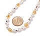 Natural Pearl Beaded Necklace NJEW-TA00018-01-5
