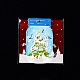 クリスマステーマのプラスチック耐熱皿バッグ  粘着式  チョコレート用  キャンディ  クッキー  正方形  言葉  130x100x0.05mm  内径：100x100mm  100個/袋 ABAG-F007-04B-5