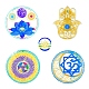 Diy Hamsa Hand/Lotus/Yoga Zeichen Anhänger Dekoration Lebensmittelqualität Silikonformen SIMO-PW0016-04-3