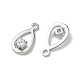 Подвески-слезинки из латунного микропаве из кубического циркония KK-Z136-02P-2