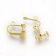 Brass Screw Clip-on Earring Findings X-KK-R071-04G-2